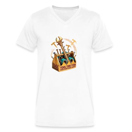Tool Time Titan T Shirt, Funny Dad Gift - Men's V-Neck T-Shirt by Bella + Canvas