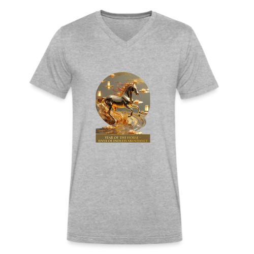 Year of the Horse Abundance T Shirt, Lunar NY Gift - Men's V-Neck T-Shirt by Bella + Canvas