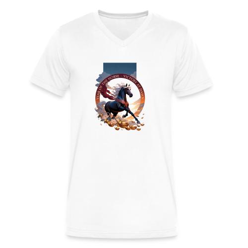 Year of the Horse Dawn T Shirt,Lunar New Year Gift - Men's V-Neck T-Shirt by Bella + Canvas