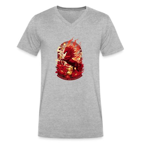 Year of the Horse Ascent T Shirt, Lunar New Year - Men's V-Neck T-Shirt by Bella + Canvas