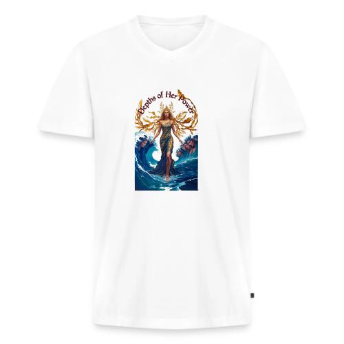 Women’s Day Tidal Sovereign T Shirt, Gift for Wife - Men's Premium Organic V-Neck T-Shirt