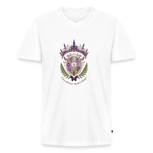 Spring Meadow Crown Tee, Cottagecore Renewal Gift - Men's Premium Organic V-Neck T-Shirt