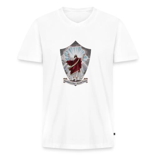 Easter Ascended in Glory T Shirt,Resurrection Gift - Men's Premium Organic V-Neck T-Shirt