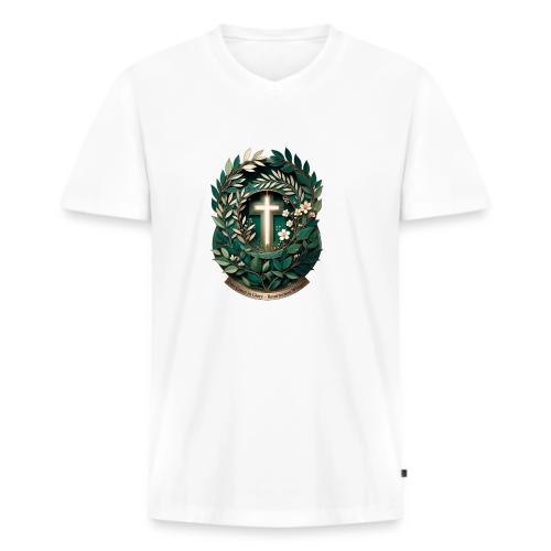 Easter Ever Green in Glory Laurel T Shirt, Gift - Men's Premium Organic V-Neck T-Shirt