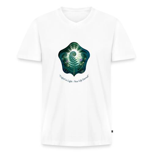 Easter Unfurl in Light Resurrection T Shirt, Gift - Men's Premium Organic V-Neck T-Shirt
