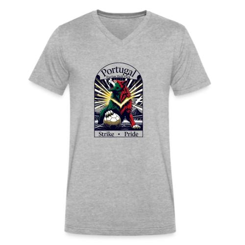 Portugal Iberian Wolf Soccer T Shirt, Pride Gift - Men's V-Neck T-Shirt by Bella + Canvas