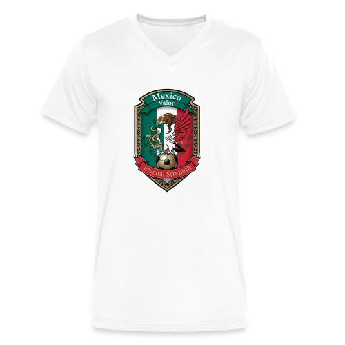 Mexico Eagle Valor T-Shirt, Pride Badge Gift - Men's V-Neck T-Shirt by Bella + Canvas