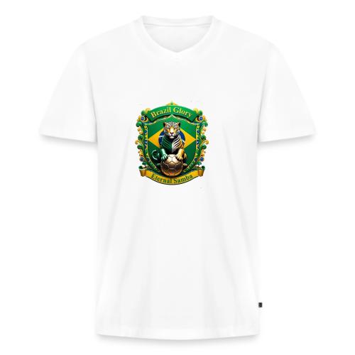 Brazil Jaguar Glory Tee, Brazilian Pride Gift - Men's Premium Organic V-Neck T-Shirt