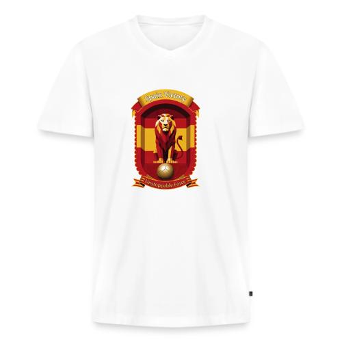 Spain Lion Victory T-Shirt, Flag Pride Crest Gift - Men's Premium Organic V-Neck T-Shirt
