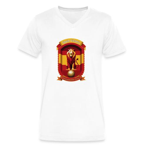 Spain Lion Victory T-Shirt, Flag Pride Crest Gift - Men's V-Neck T-Shirt by Bella + Canvas