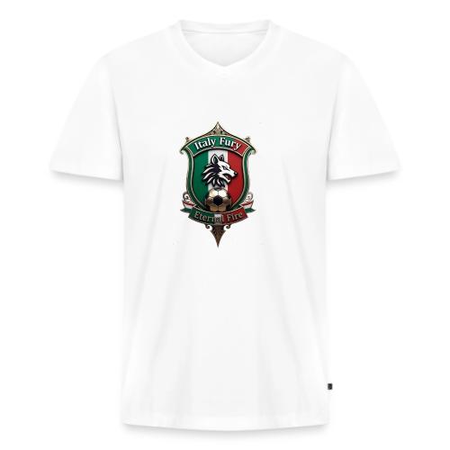 Italy heritage Wolf Fury Tee, Pride Badge Gift - Men's Premium Organic V-Neck T-Shirt