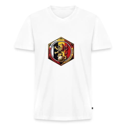 Belgium Lion Valor T-Shirt, Belgian Pride Gift - Men's Premium Organic V-Neck T-Shirt