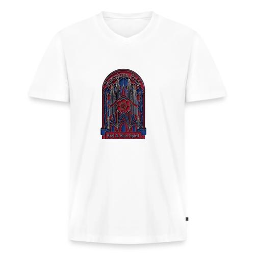 Barcelona Scarlet Pride T Shirt, Vibrant City Gift - Men's Premium Organic V-Neck T-Shirt