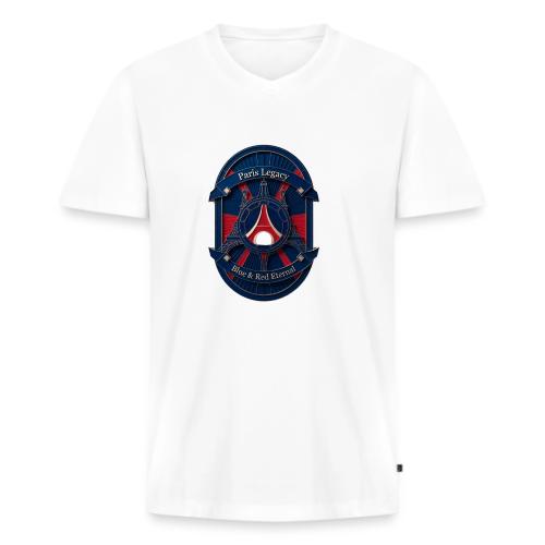 Paris Pride Heritage T Shirt, Soccer Fan Gift - Men's Premium Organic V-Neck T-Shirt
