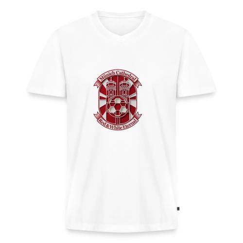 Munich Cathedral T Shirt, German Football Fan Gift - Men's Premium Organic V-Neck T-Shirt