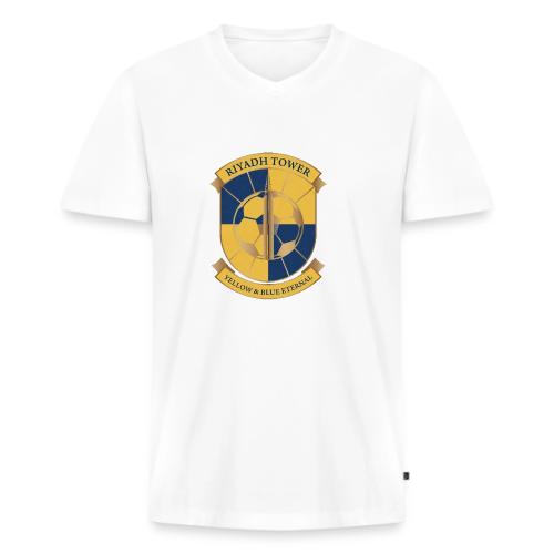 Riyadh Tower Premium T Shirt, Football Pride Gift - Men's Premium Organic V-Neck T-Shirt