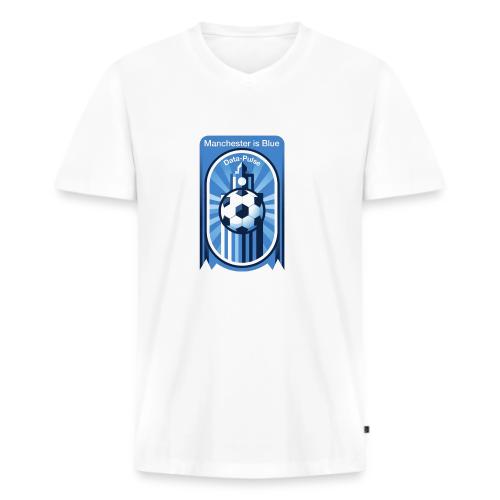 Manchester is Blue Soccer City T Shirt, Apparel - Men's Premium Organic V-Neck T-Shirt