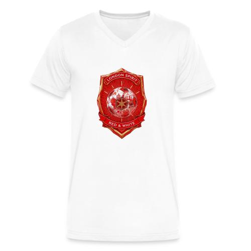 London is Red T Shirt, Football City Pride Gift - Men's V-Neck T-Shirt by Bella + Canvas