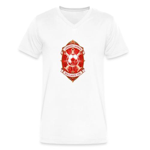 Red London Cannon T Shirt,Football City Pride Gift - Men's V-Neck T-Shirt by Bella + Canvas