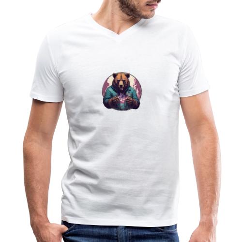 Magical Bear - Men's V-Neck T-Shirt by Bella + Canvas