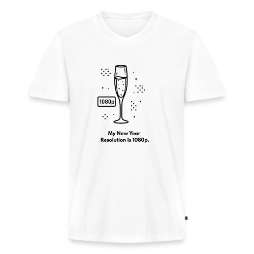 My New Year Resolution Is 1080p T-Shirt - Men's Premium Organic V-Neck T-Shirt