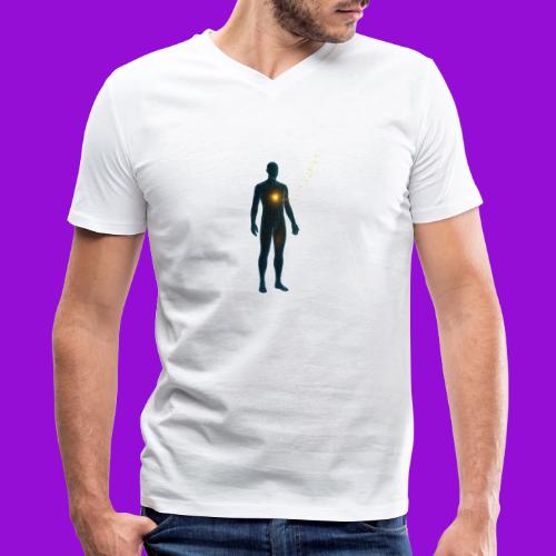 Glowing Chest Personl - Men's V-Neck T-Shirt by Bella + Canvas