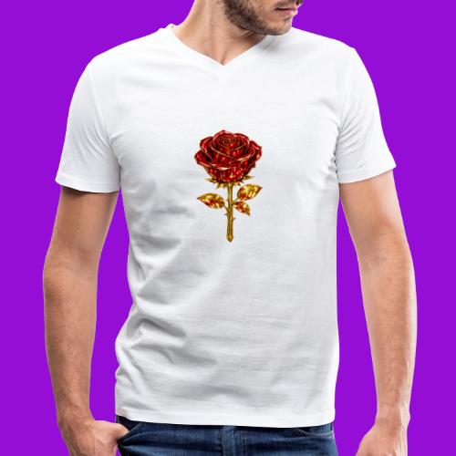 Golden Rose - Men's Premium Organic V-Neck T-Shirt