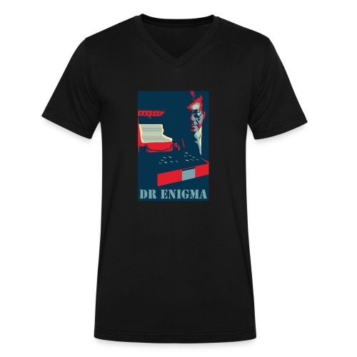 Dr Enigma+Enigma Machine - Men's V-Neck T-Shirt by Canvas