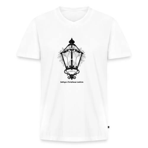 Antique Christmas Lantern T-Shirt - Men's Premium Organic V-Neck T-Shirt
