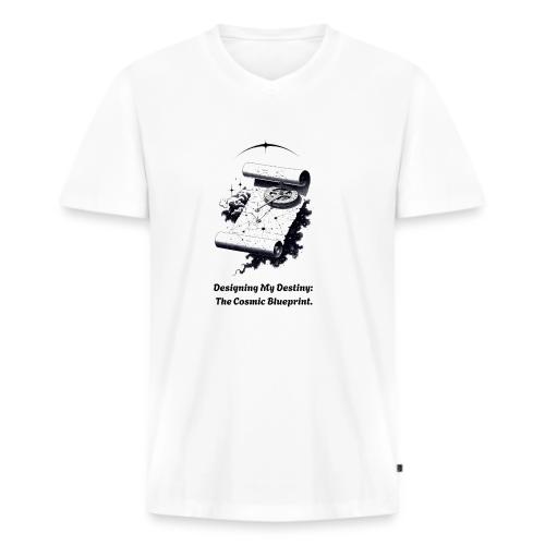 Cosmic Blueprint T-Shirt - Men's Premium Organic V-Neck T-Shirt