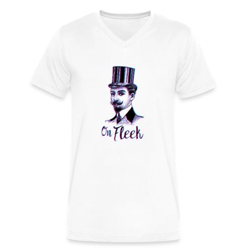 On Fleek Mustache Man - Men's V-Neck T-Shirt by Bella + Canvas