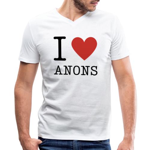 I <3 ANONS - Men's V-Neck T-Shirt by Canvas