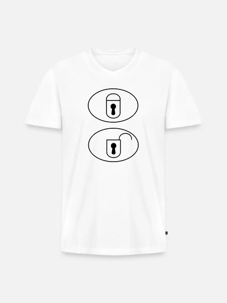 Car Remote Control Buttons - Men's Premium Organic V-Neck T-Shirt - white