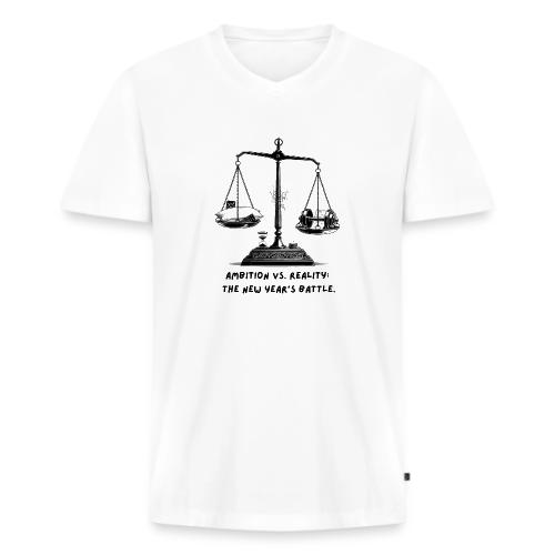 Ambition vs. Reality T-Shirt, Mug, & Leggings - Men's Premium Organic V-Neck T-Shirt