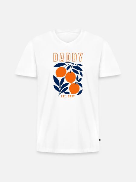 Daddy 2027 - Men's Premium Organic V-Neck T-Shirt - white