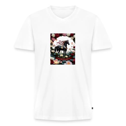 Year of the Horse Harmony T Shirt, Lunar New Year - Men's Premium Organic V-Neck T-Shirt