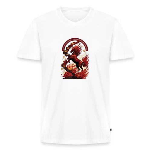 Year of the Horse Rise T Shirt,Lunar New Year Gift - Men's Premium Organic V-Neck T-Shirt