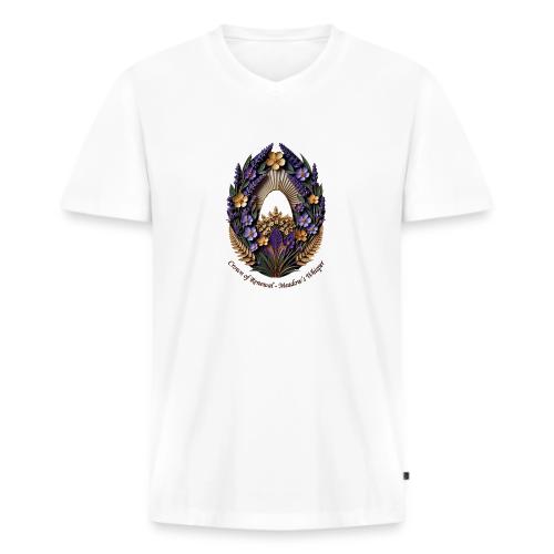 Easter Meadow Crown Renewal T Shirt, Spring Gift - Men's Premium Organic V-Neck T-Shirt