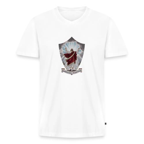 Easter Ascended in Glory T Shirt,Resurrection Gift - Men's Premium Organic V-Neck T-Shirt