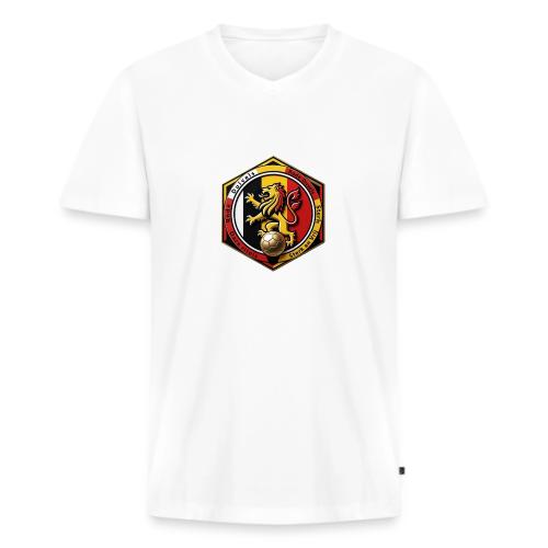 Belgium Lion Valor T-Shirt, Belgian Pride Gift - Men's Premium Organic V-Neck T-Shirt