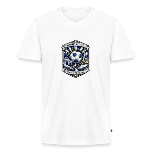 Madrid White Legacy T Shirt, Madrid Fan Gift - Men's Premium Organic V-Neck T-Shirt