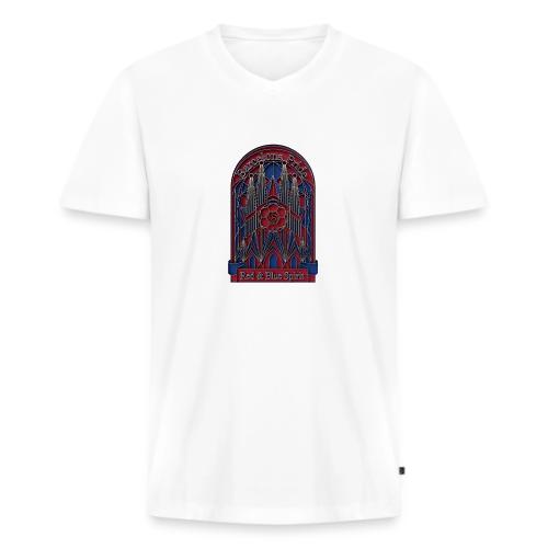 Barcelona Scarlet Pride T Shirt, Vibrant City Gift - Men's Premium Organic V-Neck T-Shirt