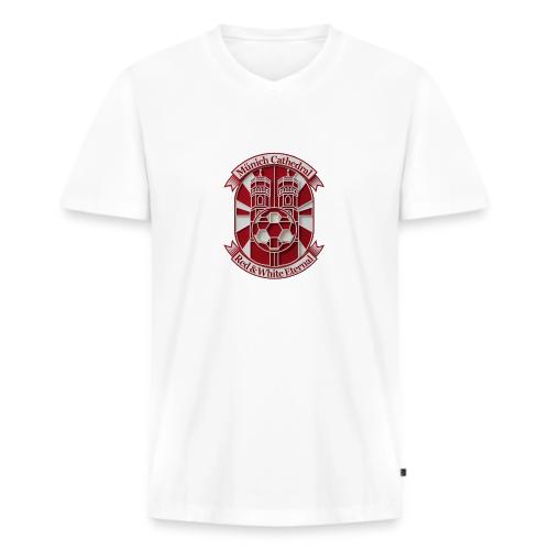 Munich Cathedral T Shirt, German Football Fan Gift - Men's Premium Organic V-Neck T-Shirt