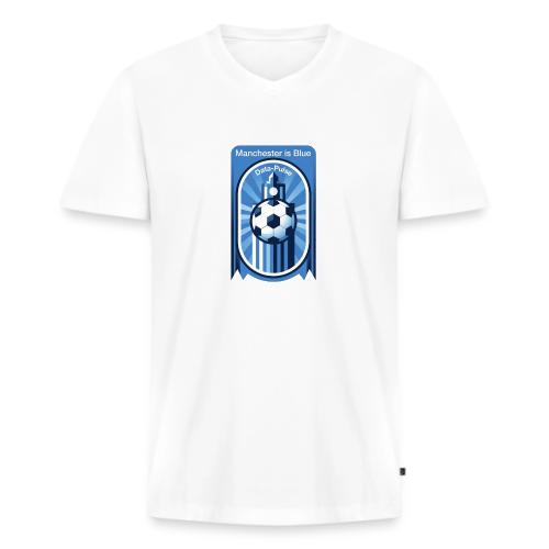 Manchester is Blue Soccer City T Shirt, Apparel - Men's Premium Organic V-Neck T-Shirt