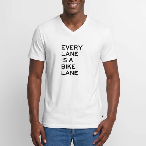 Every Lane is a Bike Lane - Men's Premium Organic V-Neck T-Shirt