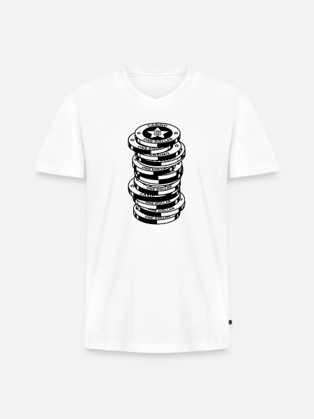 casino - Men's Premium Organic V-Neck T-Shirt - white