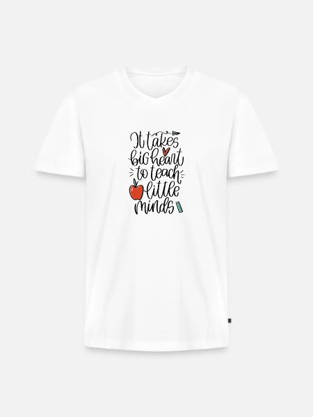 Teaching with Passion - Men's Premium Organic V-Neck T-Shirt - white