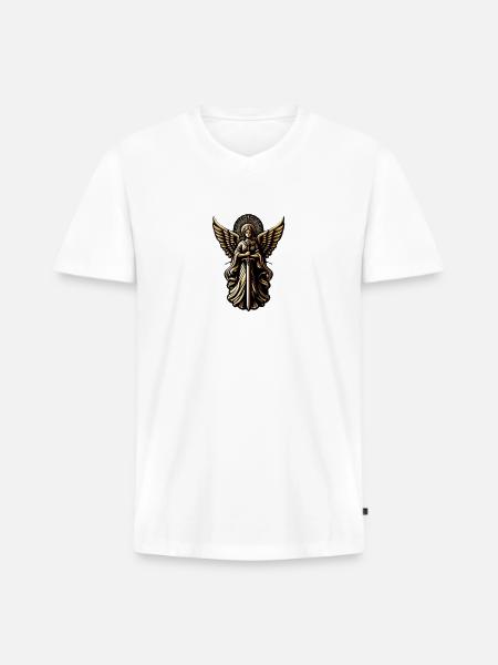 Guardian Angel - Men's Premium Organic V-Neck T-Shirt - white