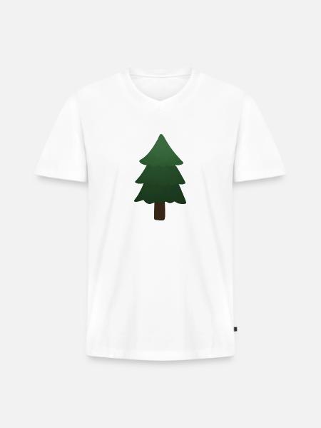 Pine Tree - Men's Premium Organic V-Neck T-Shirt - white