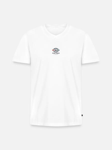 five eyes - Men's Premium Organic V-Neck T-Shirt - white